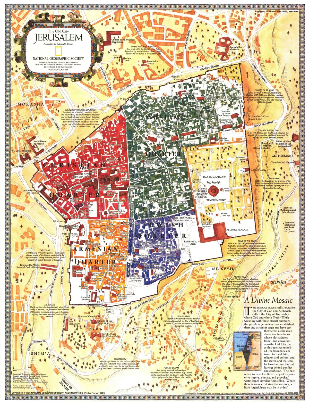 Mappa antica di Gerusalemme